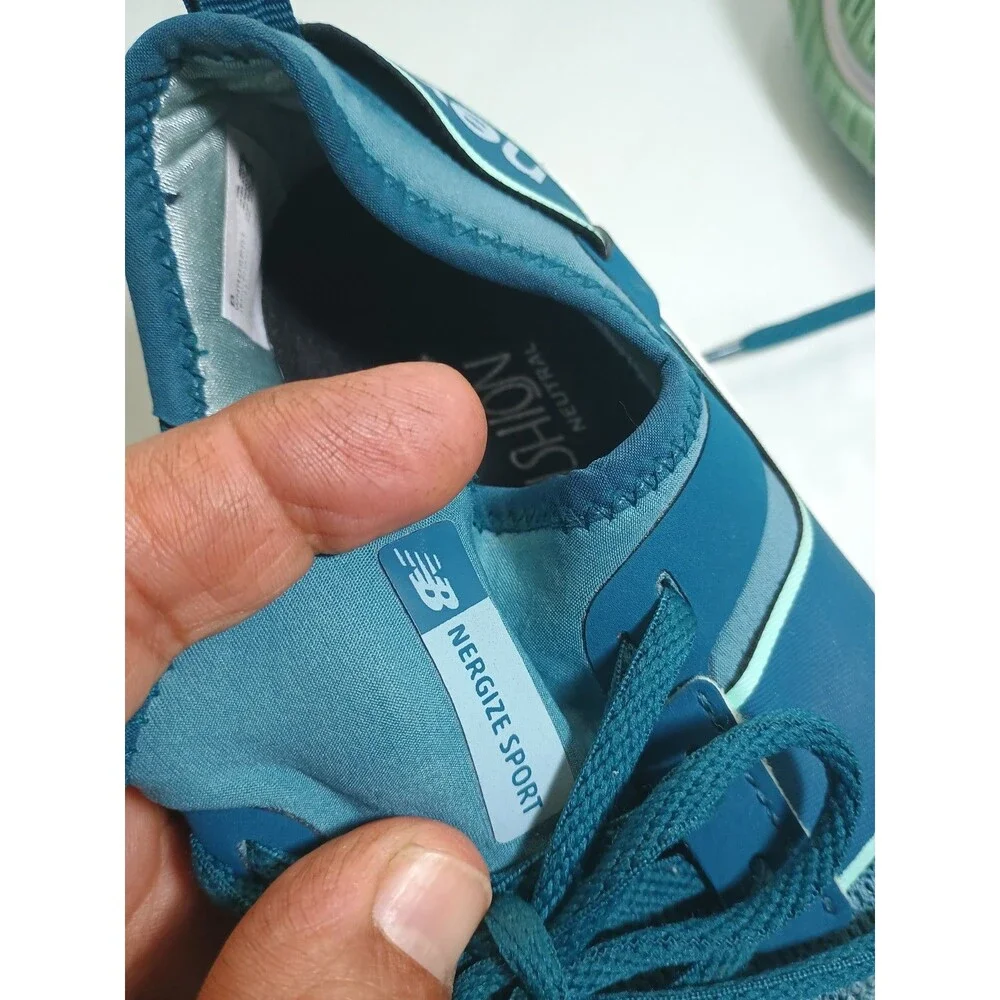 New Balance Nergize Sport Women's Mesh Lace-Up Low Top Sneakers Blue Green